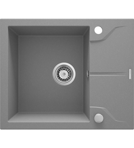 ZLEWOZMYWAK GRANIT 1K Z OCIEKACZEM SZARY METALIK