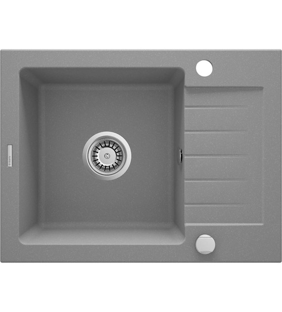 ZLEWOZMYWAK GRANIT 1K Z OCIEKACZEM SZARY METALIK