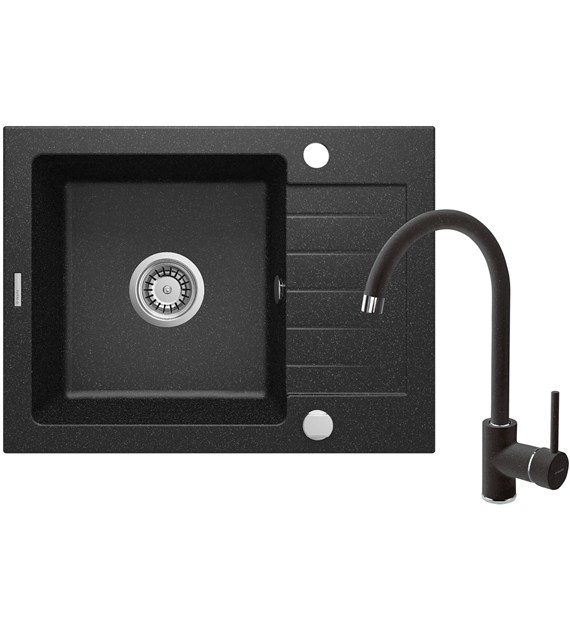 ZLEWOZMYWAK GRANIT Z BAT 1K Z OCIEKACZEM GRAFIT