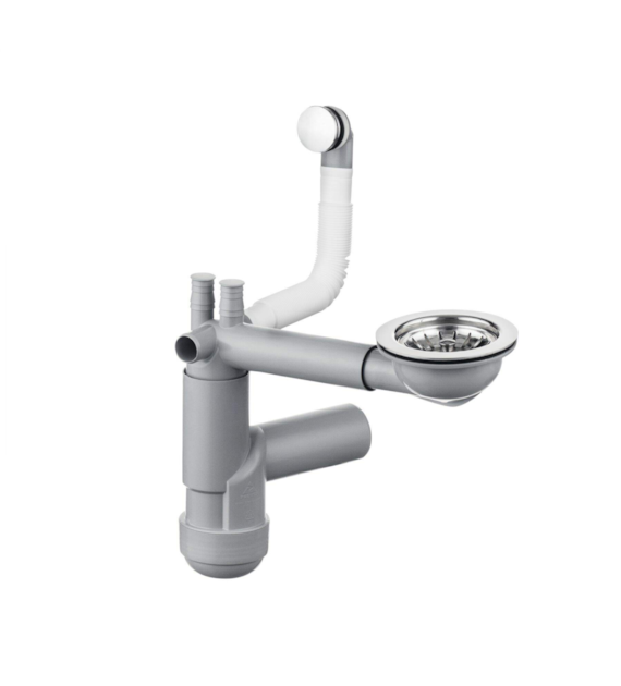 SYFON DO ZLEW GRANITOWEGO 1K SPACE-SAVER STAL