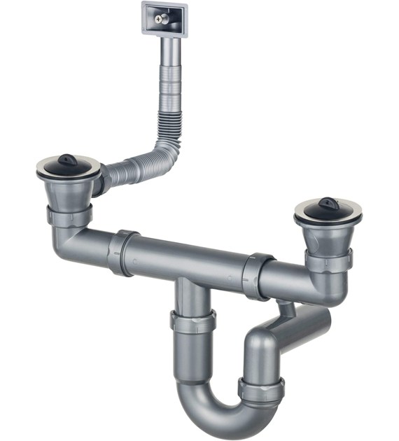 SYFON DO ZLEW STALOWEGO 2K ODPŁYW 2  STAL