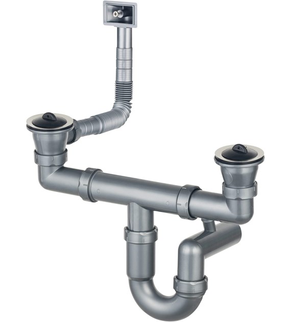 SYFON DO ZLEW STALOWEGO NAKŁAD 2K ODPŁYW 2  STAL