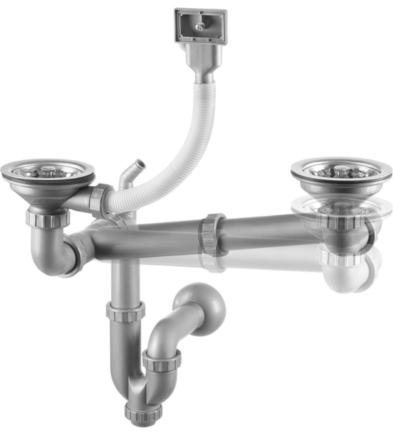 SYFON DO ZLEW STALOWEGO 1,5 2K STAL