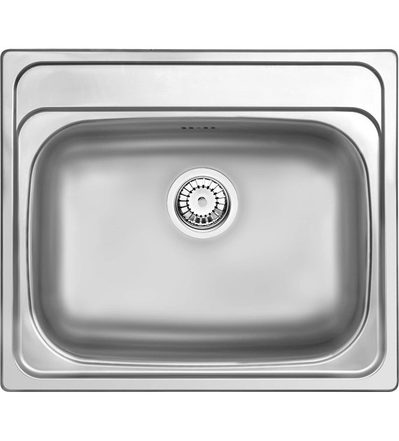 ZLEWOZMYWAK STALOWY 1-KOMOROWY DEKOR