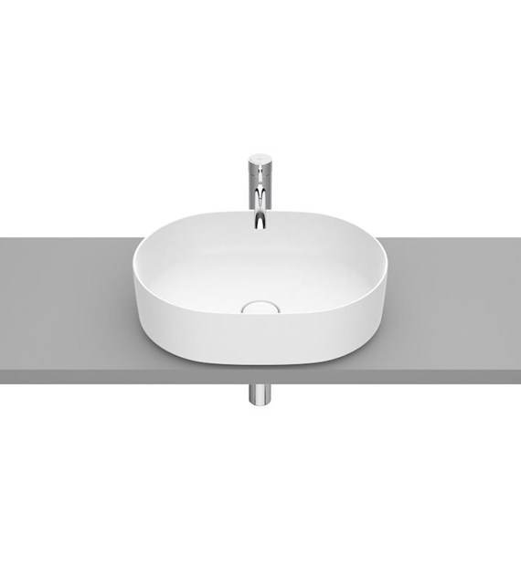 INSPIRA ROUND UMYWALKA NABLATOWA 500X370 BIAŁY MAT