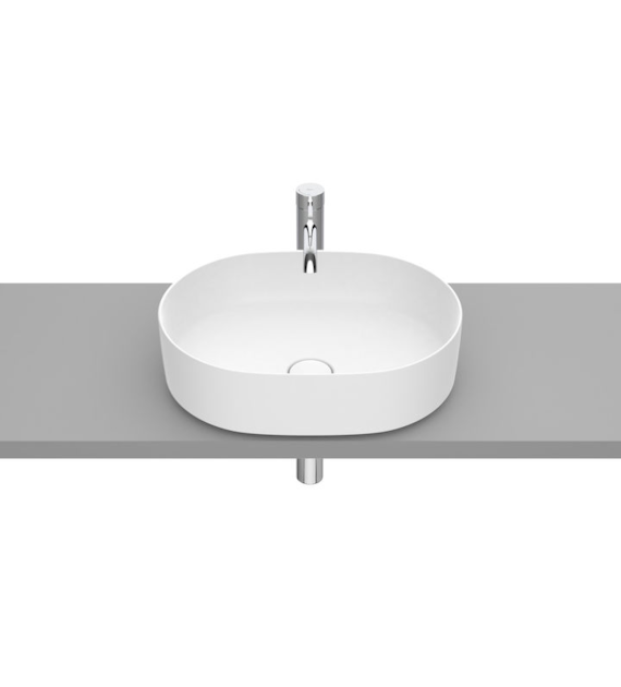 INSPIRA ROUND UMYWALKA NABLATOWA 500X370 BIAŁY MAT