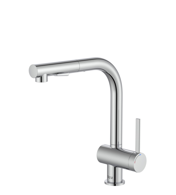 ONA BATERIA ZLEW. Z WYCIĄGANĄ WYLEWKĄ CHROM