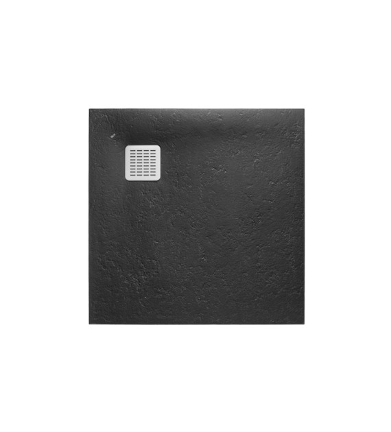 BRODZIK TERRAN  KWADRAT 90X90CM + SYF. CZARNY