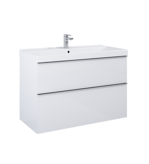 SZAFKA LOOK 100 2S WHITE MATT PDW