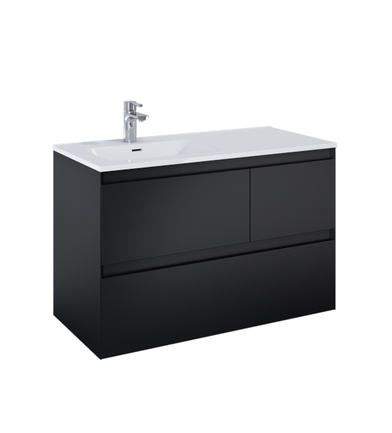 SZAFKA SPLIT 100 3S L BLACK MATT PDW