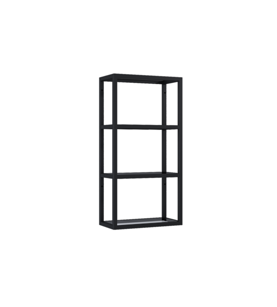 STELAŻ WISZĄCY 40/80 Z PÓŁKAMI (21,6) BLACK MATT