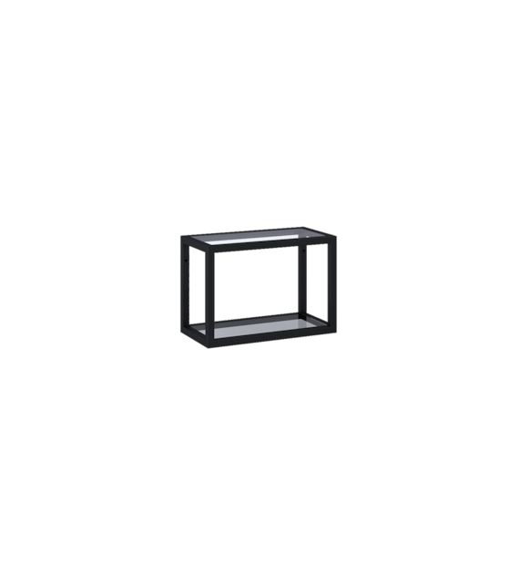 STELAŻ WISZĄCY 40/28 Z PÓŁKAMI (21,6) BLACK MATT