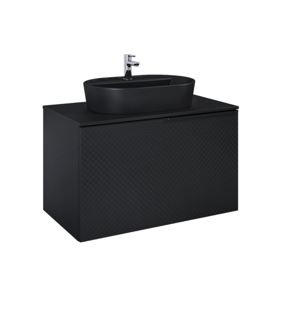 SZAFKA GLAM 90 1S+1S BLACK MATT PDW