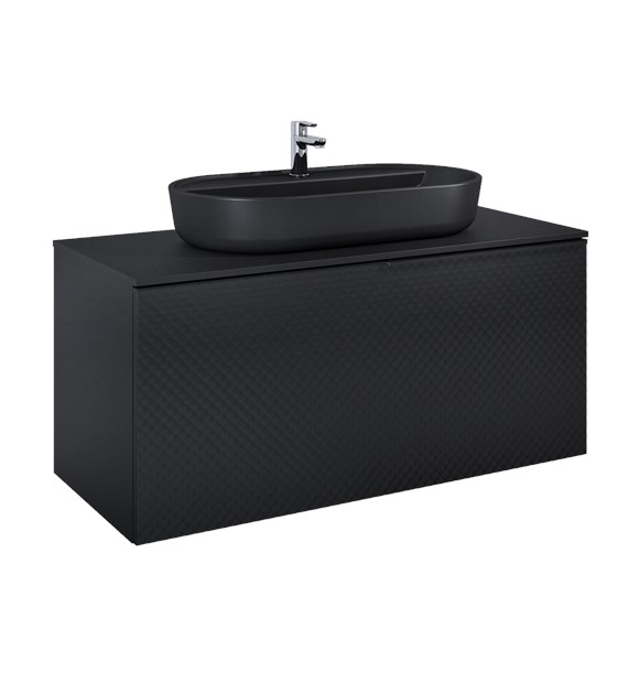 SZAFKA GLAM 120 1S+1S BLACK MATT PDW