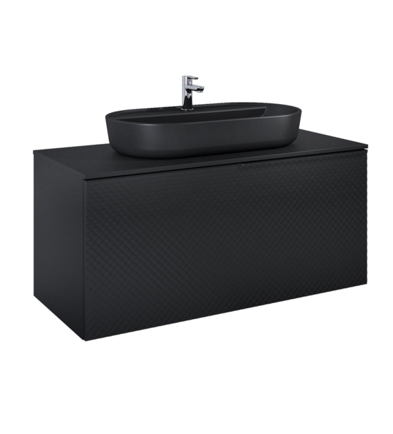 SZAFKA GLAM 120 1S+1S BLACK MATT PDW