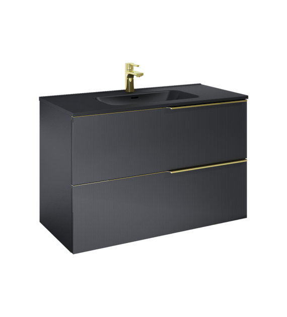 SZAFKA SOHO 100 2S BLACK MATT PDW